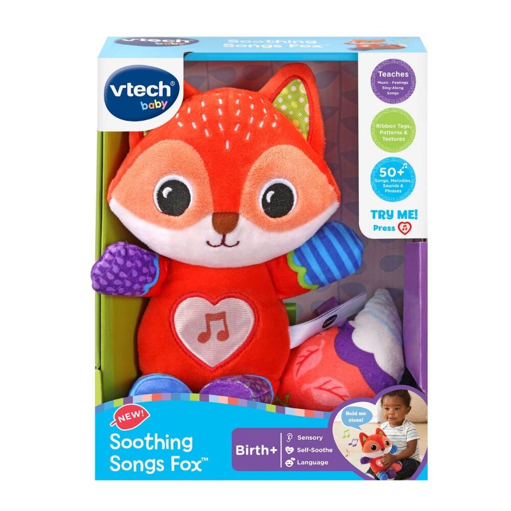 VTech Soothing Songs Fox - Musical Baby Plush - English Version - New in Box